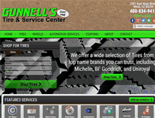 Tablet Screenshot of gunnellstiresandservice.com